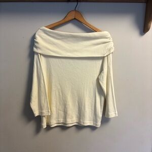 Erika Soft Cream Off the Shoulder blouse